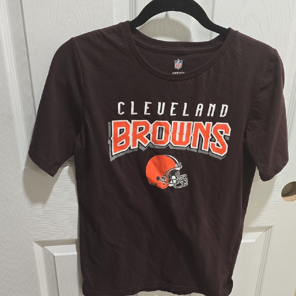 NFL Cleveland Browns Kids T-Shirt - Dark Brown and Orange